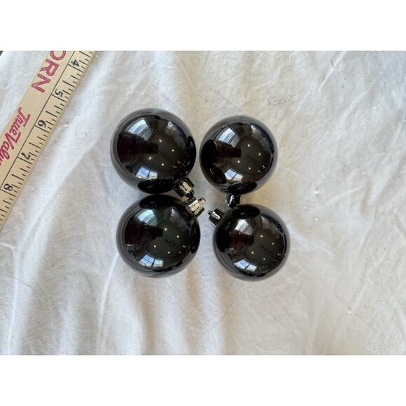 30 Black White Christmas Tree Ornament Assortment 22 Shatterproof 3 Glass Asst - Picture 5 of 6